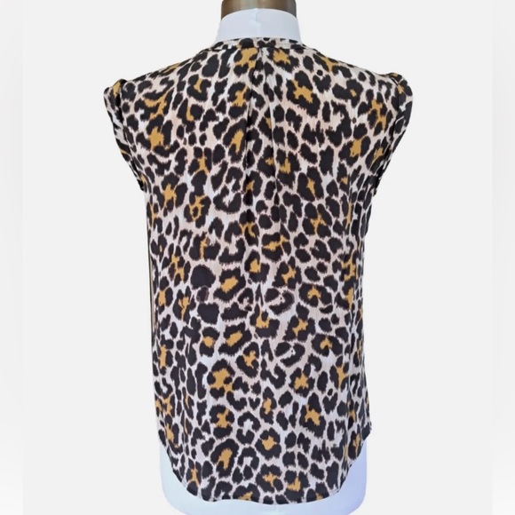 J Crew Silk Leopard Print Top - Picture 2 of 7